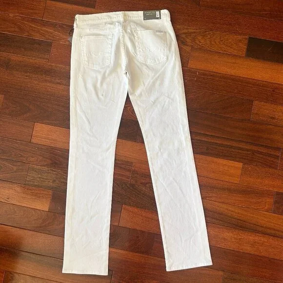 NWT 7 for all Mankind Women's White Classic Straight Leg Jeans in Size 30 New! - Picture 3 of 8